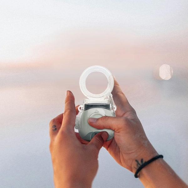 Bärbart genomskinligt case med Selfie-kamera Dammtätt cover Praktisk case