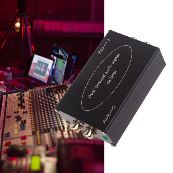 Ground Loop Noise Isolators Hållbara bruseliminatorer för förbättrad ljudkvalitet Black