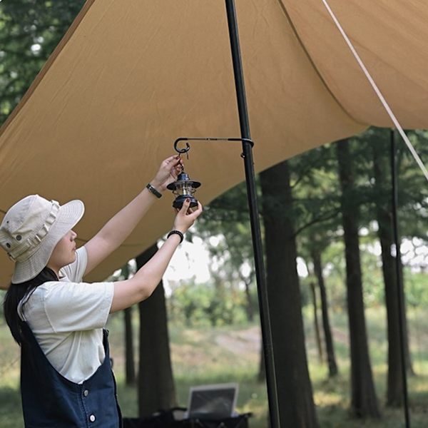 Multifunktionell lykta hängare ljus lampor lyktor krok camping jakt utomhus Army Green