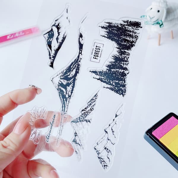 Sol Sne Bjerg Klar Stempel Transparent Silikone Stempler Segl til DIY Scrap