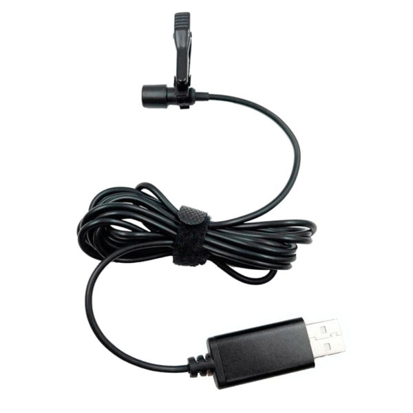 USB Mini Bärbar Clip-on Lapel Lavalier Knapphål Mic Trådbunden mikrofon för mobiltelefon DSLR kamera Laptop 3 meters