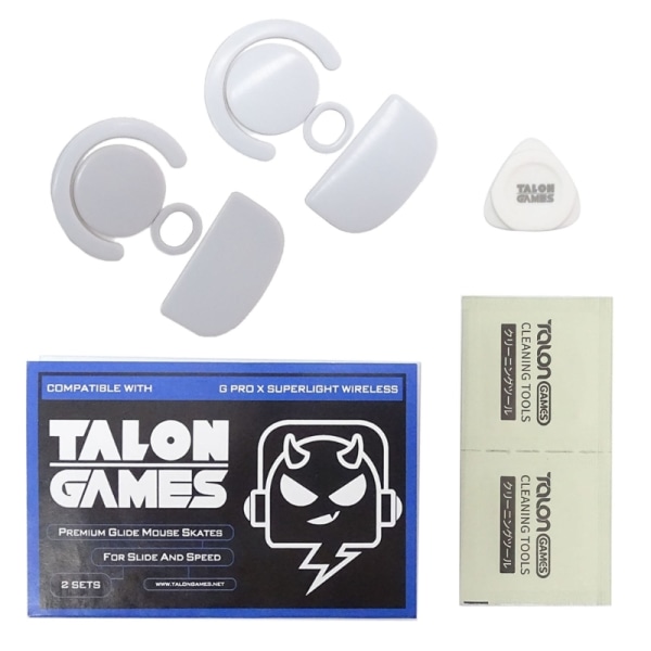TALONGAMES 2 set Custom Curved Edge Mouse Skates Musfötter för Logitech G PRO X Superlight Gaming White Mouse Glides