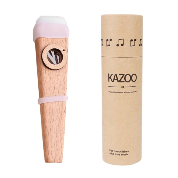 Kazoos Musikinstrument Present för Barn Trä Kazoo Flöjt för Nybörjare