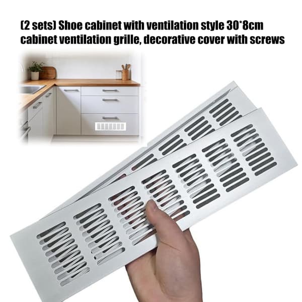 2-pack breda rektangulära ventilationsgaller, lätta att installera