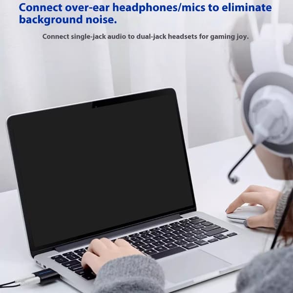 Computer USB Lyd Dobbelte 3,5 mm Stik til Gaming Headsets og Stemme