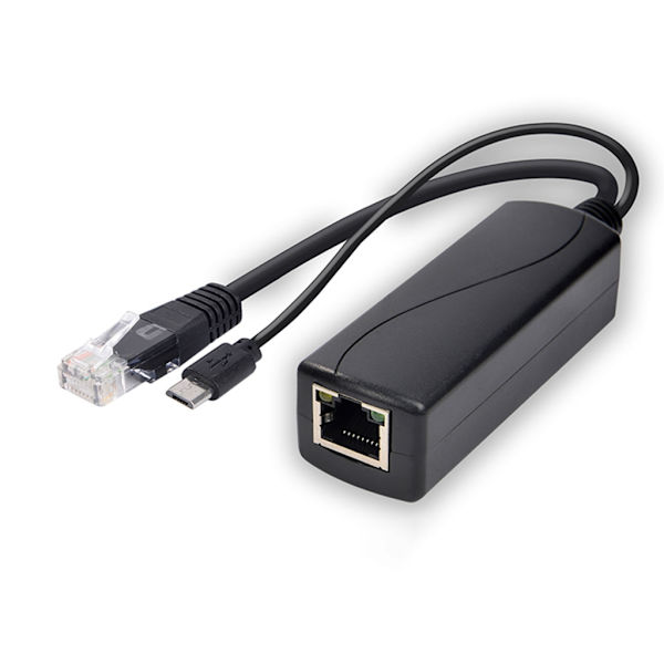 POE Splitter 48V - 5V MicroUSB Type C Power Over Ethernet -sovitinkaapelin injektori power IP-kameralle