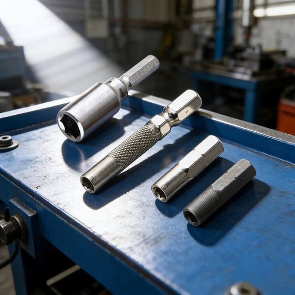 4 stk. adapter til elektrisk skruetrækker 1/4\" til 4 mm bit magnetisk adaptersæt