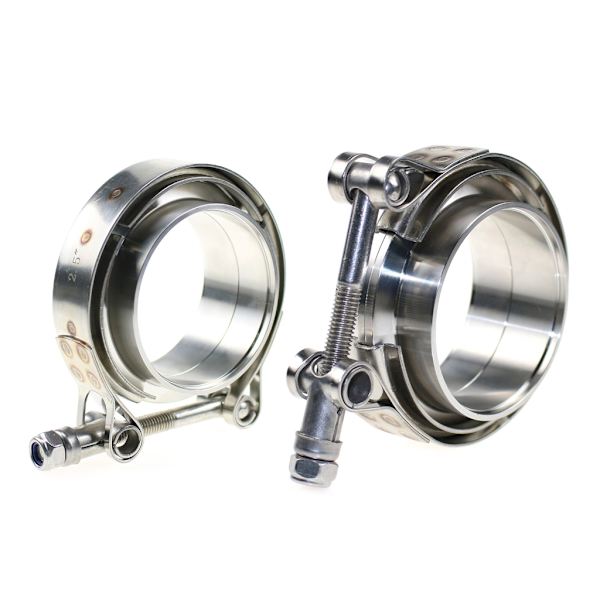 Avgass V-bandklämma med fläns 3'' V-band Turbos Rör Avgasklämma 76mm Width 22mm