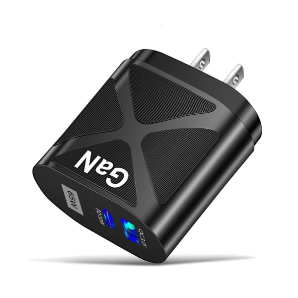 PD QC3.0 pikalaturi 65 W GaN pikalataussovitin AC100-240 V laajajännite kannettava seinälaturi kannettavaan matkapuhelimeen
