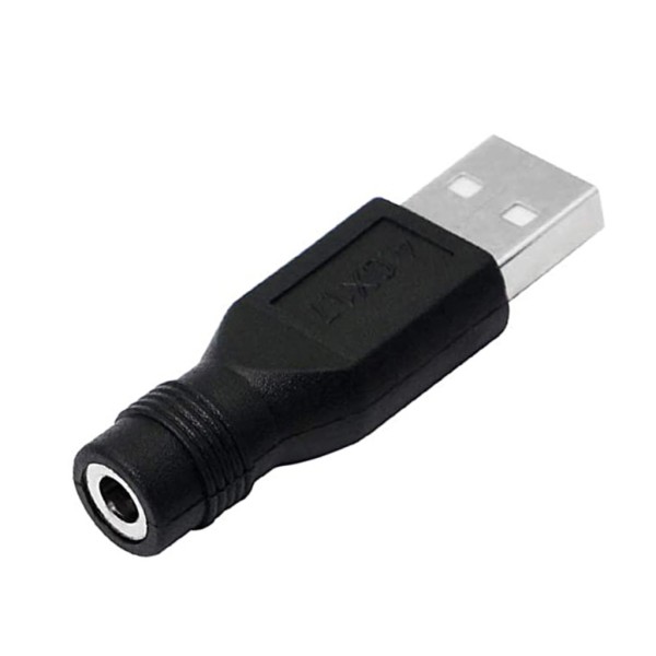 USB hane till likström hona-adapter för litet DC- eller USB -elektronikladdningsuttag 4,8 cm laddningsomvandlare tillbehör