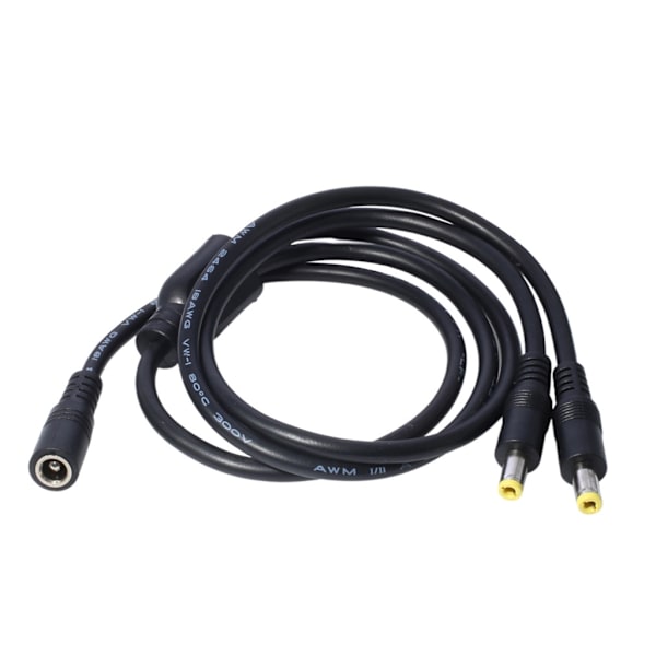 DC strømstik 5,5x2,5 mm DC strømkabel 1 hun til 2/3 han stik splitter