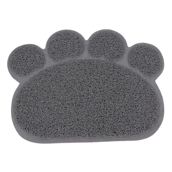 Pet Dog Valp Paw Shape PVC bordstablett för kattskål Skål Matning Mat Mat Torka Cle Gray black