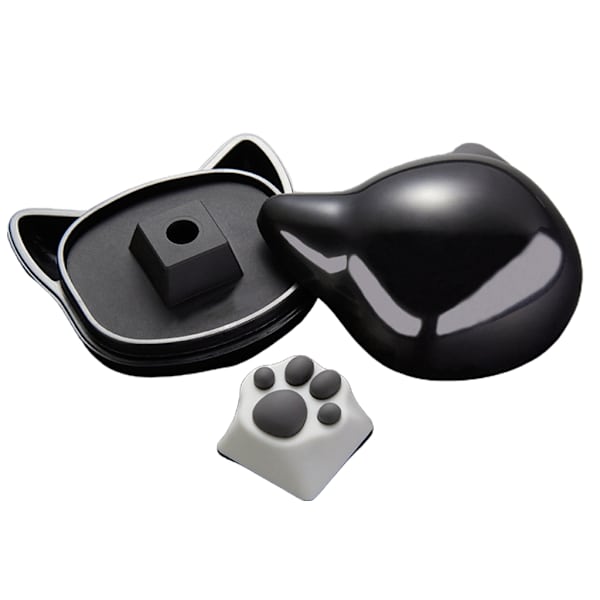 Oppgraderte Cute Cat Paw Keycaps Slitesterk ABS Keycap OEM Profilnøkler Caps for Cherry MX Structure Mechanical Keyboards