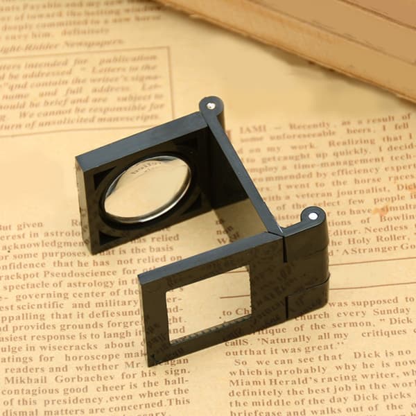 63 mm brændvidde 8x forstørrelsesglas professionelt til stofgranskning foldbart