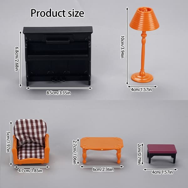 Klaverstol Lampe Sofa Model Stuepynt Legetøj