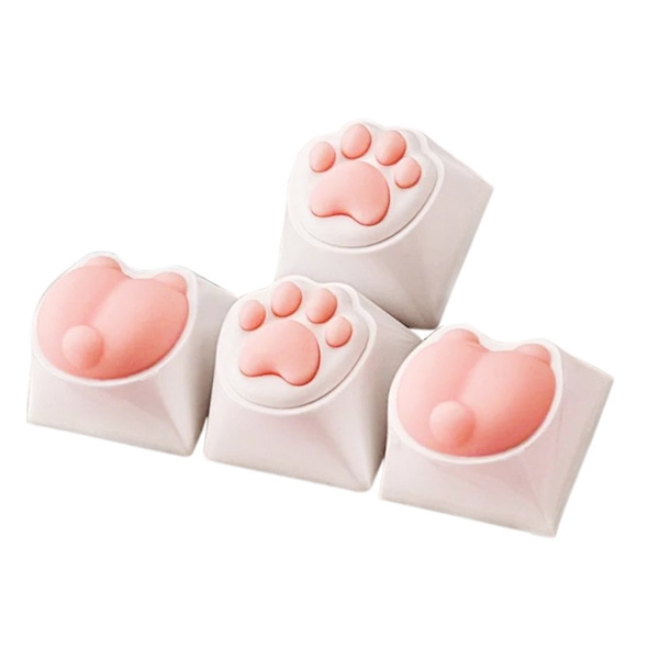 Mycket anpassningsbara personliga Cat Paw Keycaps MX-struktur Söt KeyCap