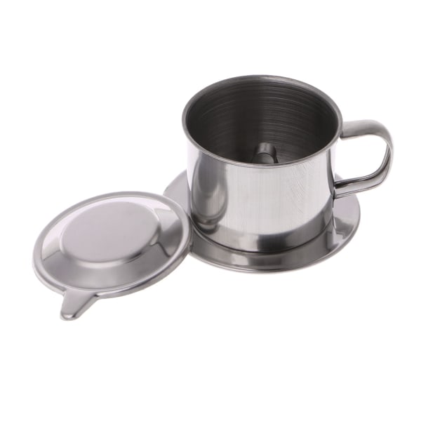 Vietnamesiskt kaffefilter Rostfritt stål Maker Pot Infuse Cup Servering Delicious S