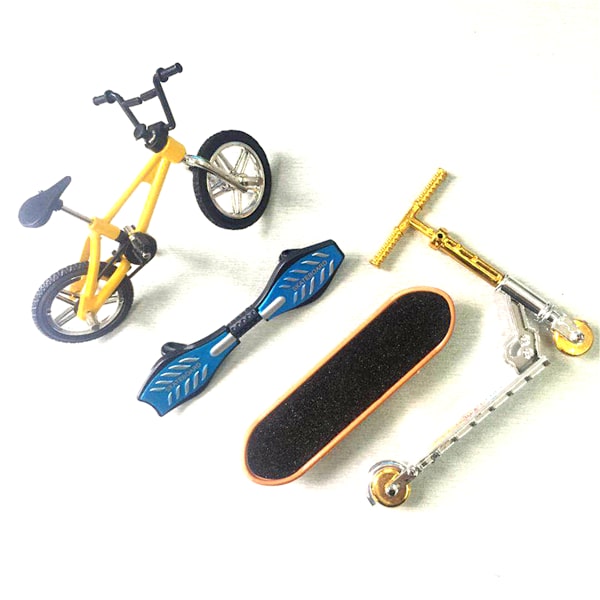 til Kreativt Mini Finger Stunt Board Model Kit Finger Skateboard Fingerboard Fleksibelt skrivebordsspil til teenagere Voksen Collect