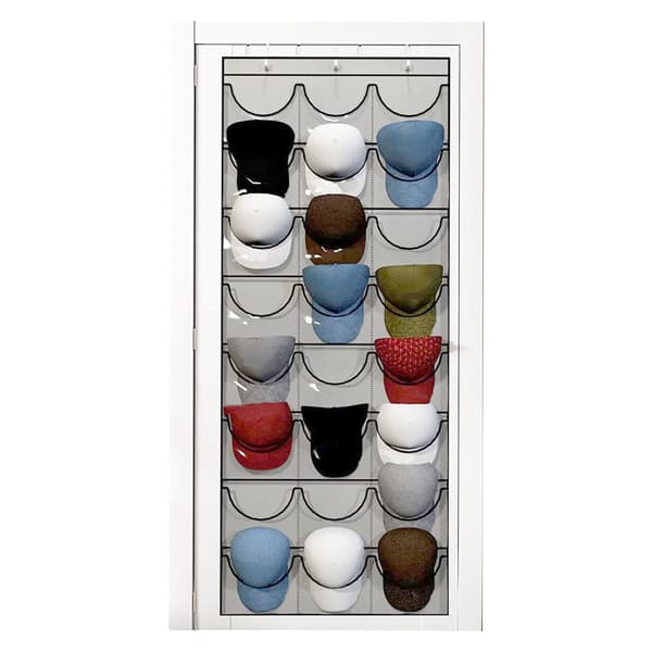 Baseball cap säilytys riippukassi Curve ripustinteline 24 läpinäkyvää taskua