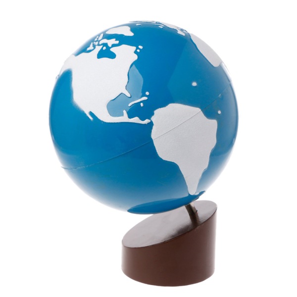 Montessori Geografi Material Globe of World Parts Barn tidigt lärande leksak