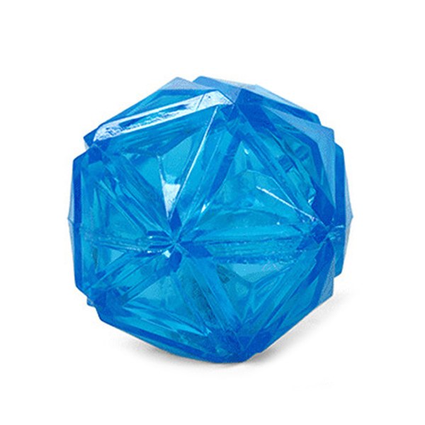 Light Up Hundbollar Blinkande elastisk boll Bra för tänderna för hälsan Hållbar för P Blue