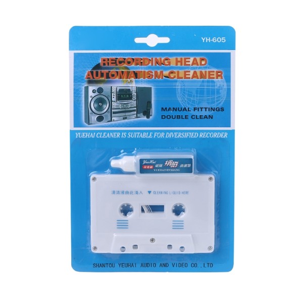 NEW-Audio Tape Cassette Player Wet for Head Cleaner &