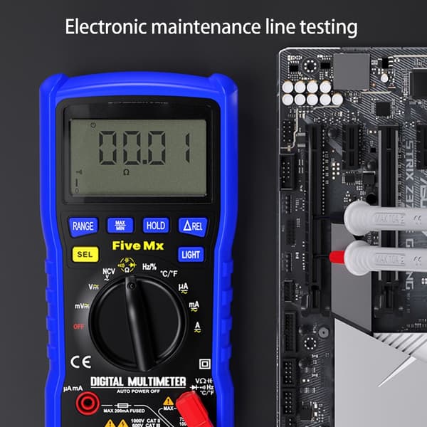 Kompakt digital multimeter med anti-brännskydd Tydlig LCD-skärm