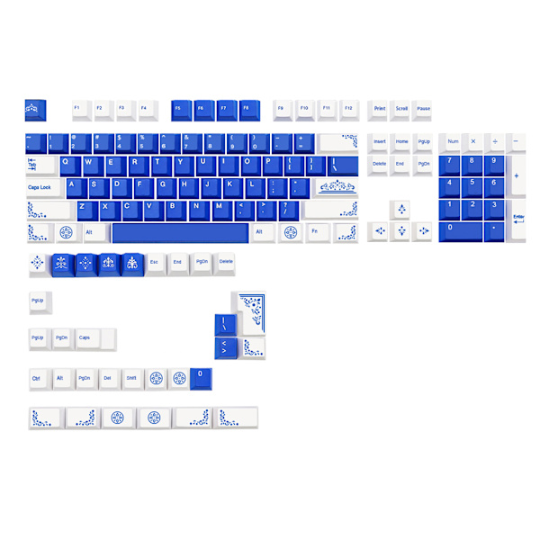 Lazurite Keycap PBT Standard Dye Sublimation Process Keycap 135Key Cherry Profile 1,75U 2U Shift för mekaniskt tangentbord