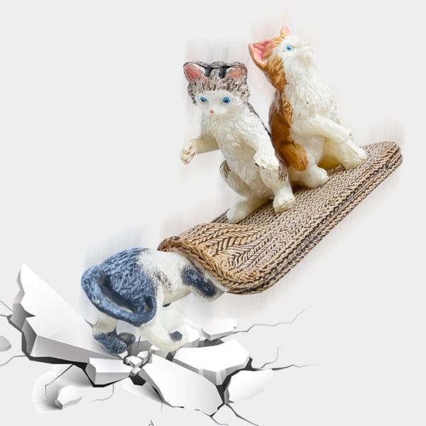 Realistiska Siamese Cat Miniatures Pedagogisk leksak Härlig kattunge Miniatyrer Farm Cat Hund Hemrum Kontorshytt null - D
