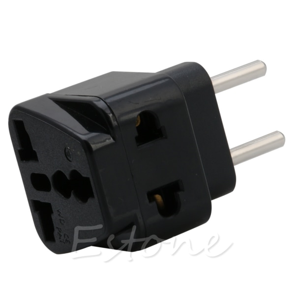 EU Travel Plug Adapter, EU AU UK US in 2-pin Round Wall PlugTravel Converter Power Outlet Laddar Adapter