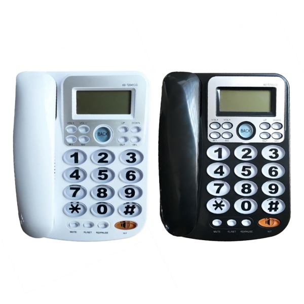 KX~2040CID Stationär sladdtelefon Stora knappar Hem Fast telefon Fast telefon Black