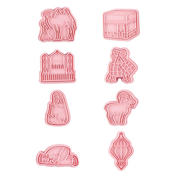 3D Eid Mubarak Plastkakeform Håndlaget DIY Kakekjeks Plastform