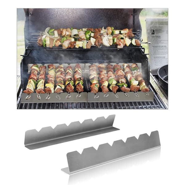 2-pak Kebab Rack til Kebabspyd Rustfrit stål Spydholder Stand