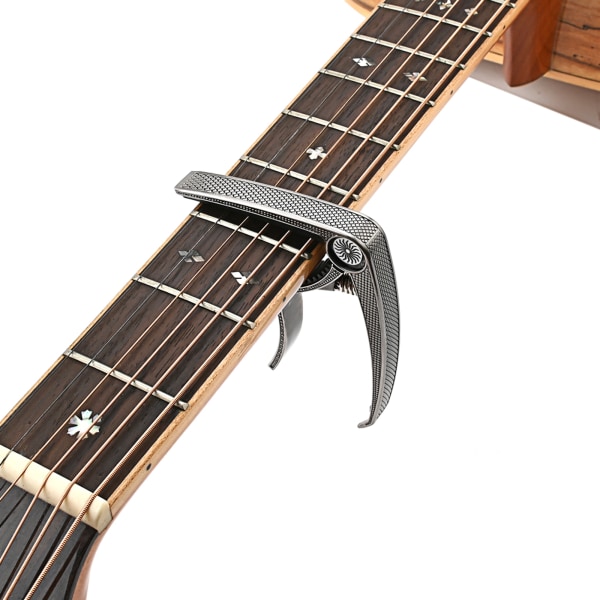 Capo for Gitar, 2 i 1 Sink-legering Tuningsklemme for Elektrisk Gitar Klemmetuner Bronze