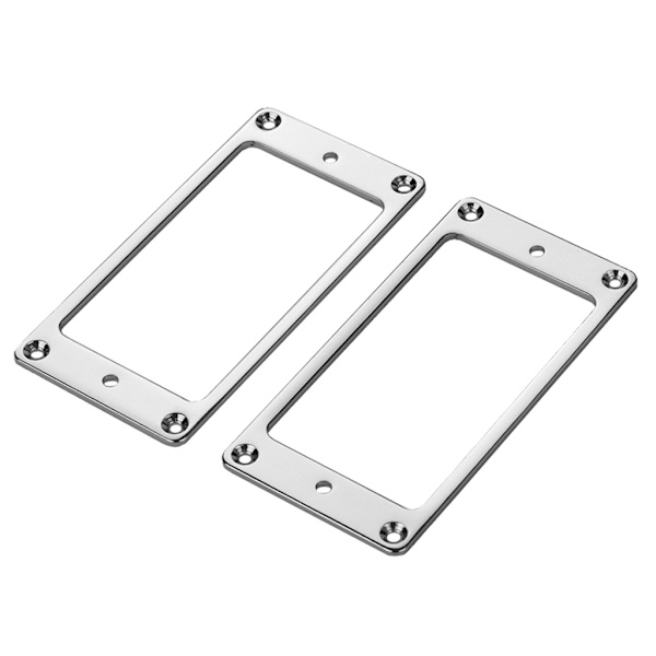2 st Flat Top Bridge Neck Pickups Cover Frame Elektrisk Gitarr Ersättningsdelar Golden