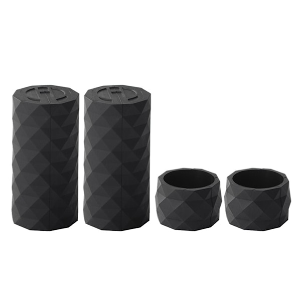 4 stk. Non-jump styrebånd sykler håndtak Road Bike Strap Plug Cover Black