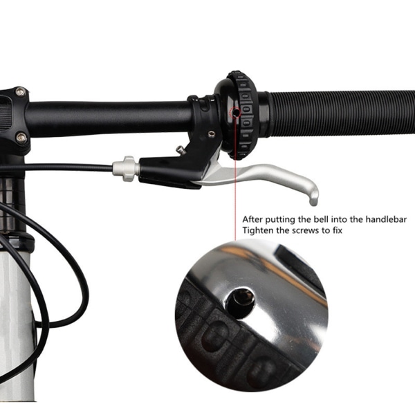 Universal cykelklocka Mountain Road Bike Horn Ljudlarm för säker cykling Black