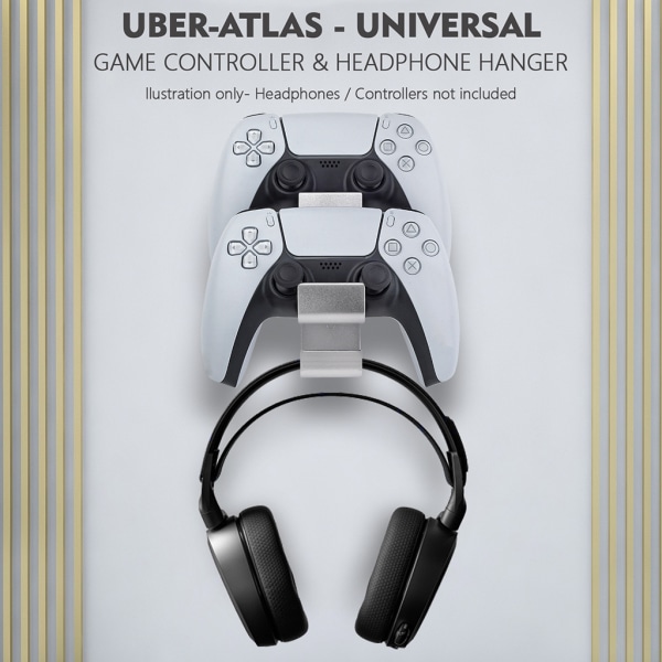 Kontroller och headset Väggfäste Hållare Konsol Hängstativ 3 i 1 väggfäste Universal för Xbox One Controller