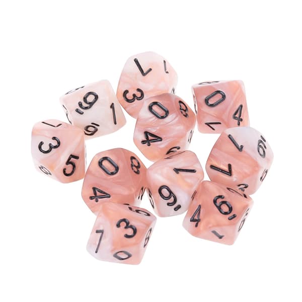 10 stk./sæt 10-sidet D10 polyhedral terninger numre urskiver desktop bordspil 1