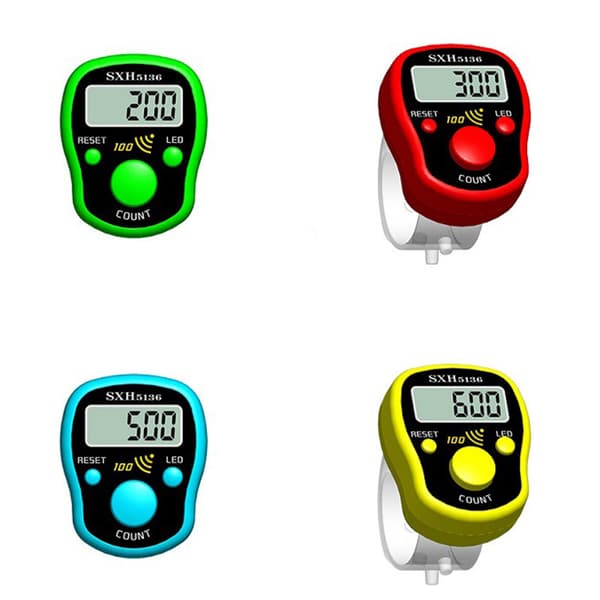 Mini Finger Teller Nullstillbar Digital LED Elektronisk Håndholdt Tellerteller