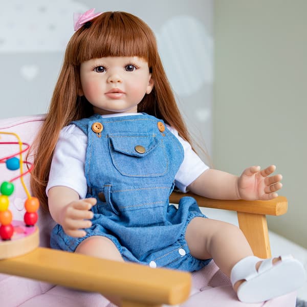 23 tums stimulerande sovande baby för docka stoppad kaukasisk för docka för spädbarn