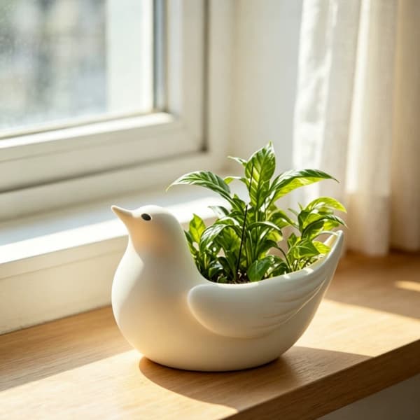 Fugl silikonform for DIY blomsterpotter og håndverk