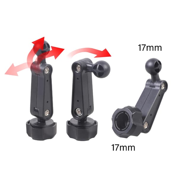 Modificerbar 17 mm kuglehovedforbindelse til displaytelefonholder