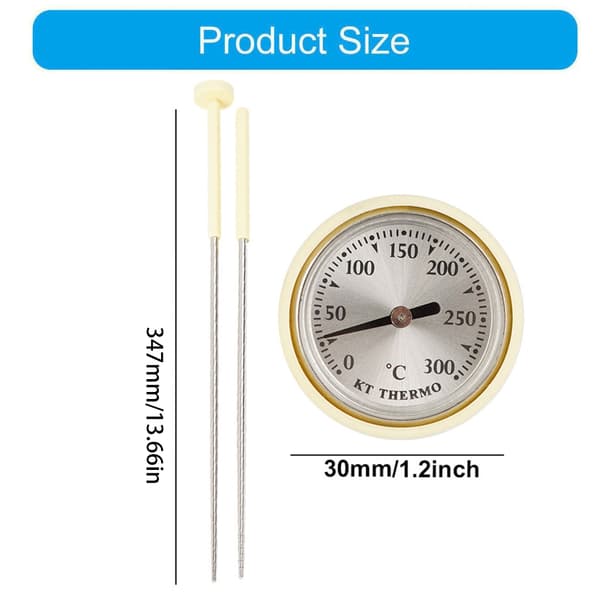 Stekte spisepinner termometre spisepinner rustfritt stål frityrsteking 0-300℃