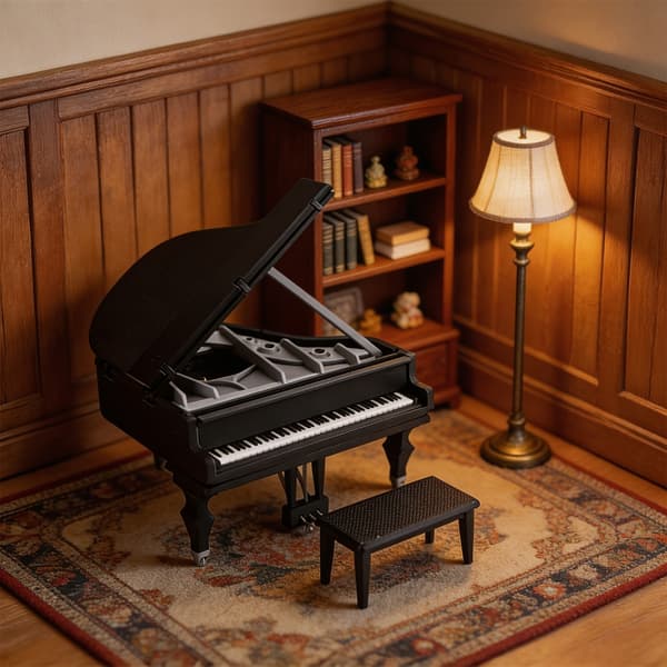 Kompakta dockhus studera piano litet instrument modell klassrumsmöbler
