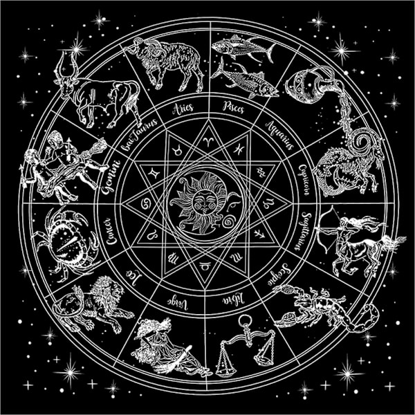Neliönmuotoinen flanelli Tarot Alttarikangas Korttilautapeli Astrologia Oraakkelit Card Pad Pöytäkansi Cover Ennustaminen pöytäliina