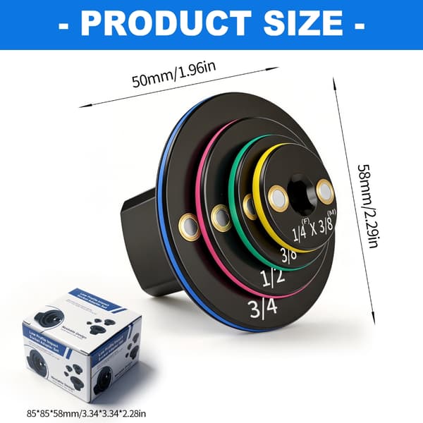 Lavprofil slagpipeadaptersett med magnetisk funksjon for forbedret grep
