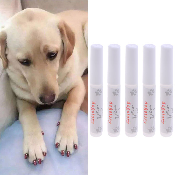 5 stk Nail Cover Lim Vanntett Lim for Pet Dog Claws Cap for Cat Nail Cove