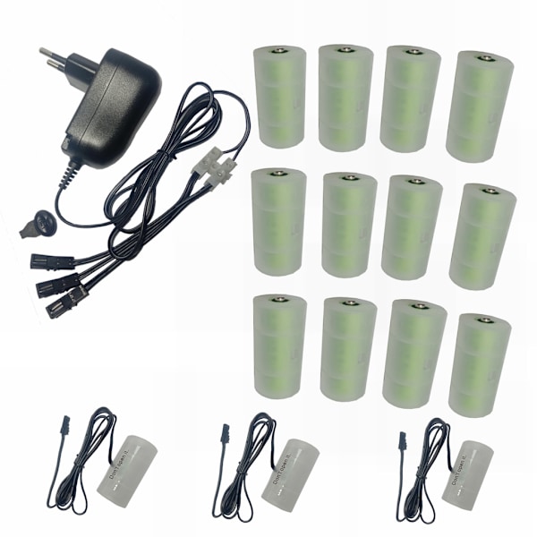 Dummy Battery Eliminators 3V-12V säädettävä power LED-valolle Vaihda 2-8kpl 1,5V LR14 AM2 C akku