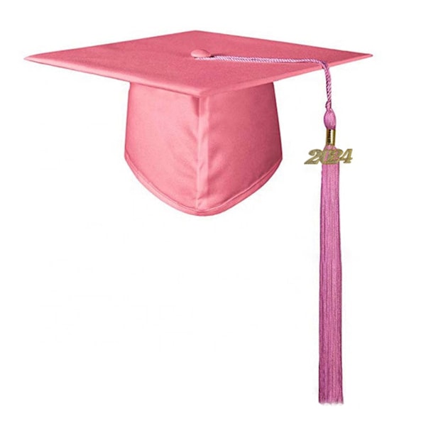 High Schools Student Graduation Hat Headdress Headwear Bachelor Hat Pink M